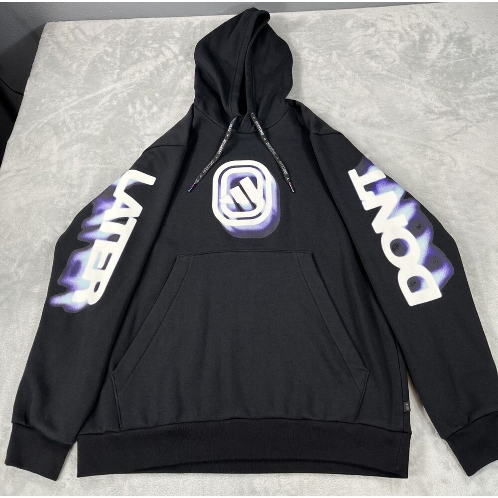 Adidas X Overtime Dont Be A Fan Later Graphic Hoodie Black Purple Mens L